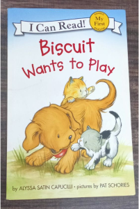 I can read ! Biscuit wants to play